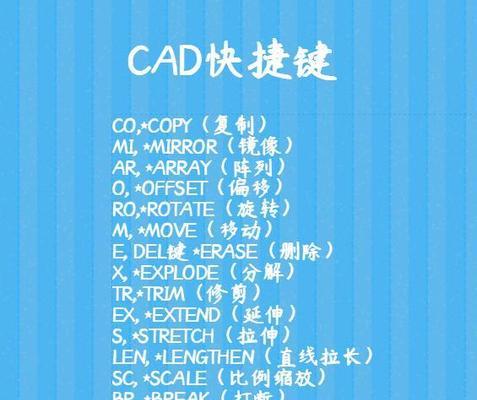 CAD绘图常用快捷键大全（提高绘图效率）  第3张
