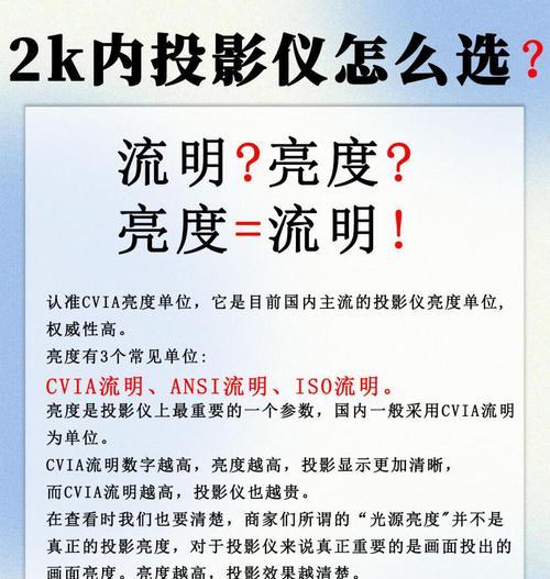 投影仪亮度标准是什么？如何选择合适的亮度？  第1张